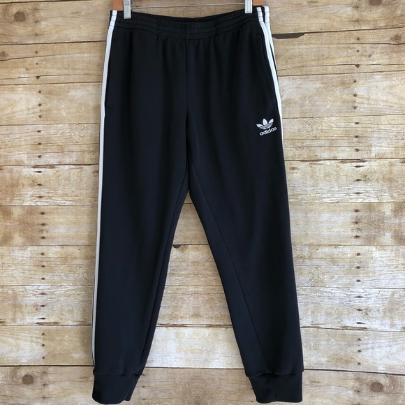 adidas Pants - Adidas Black 3 Stripe Joggers